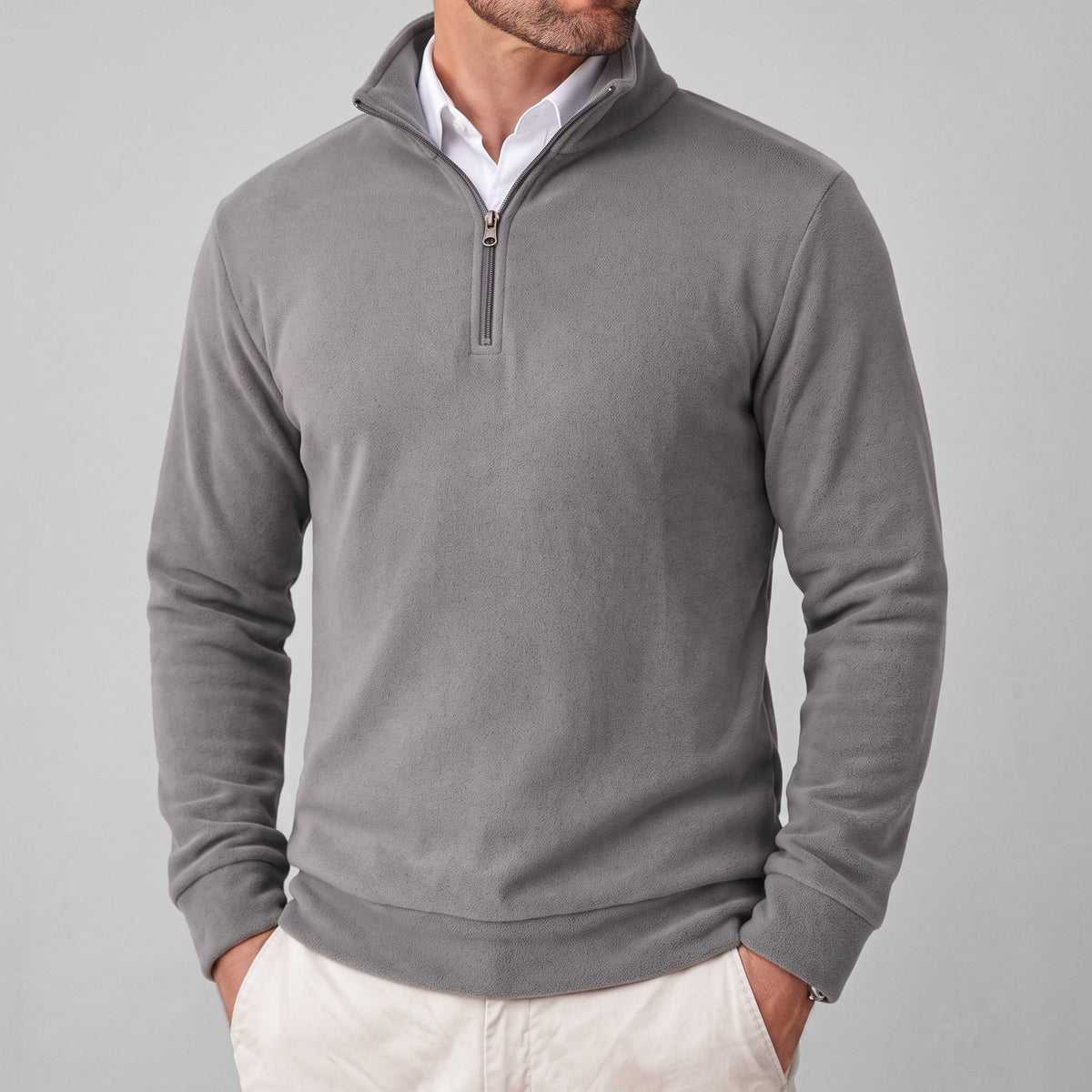 Marcus – Men’s Quarter-Zip Mock Neck Sweater