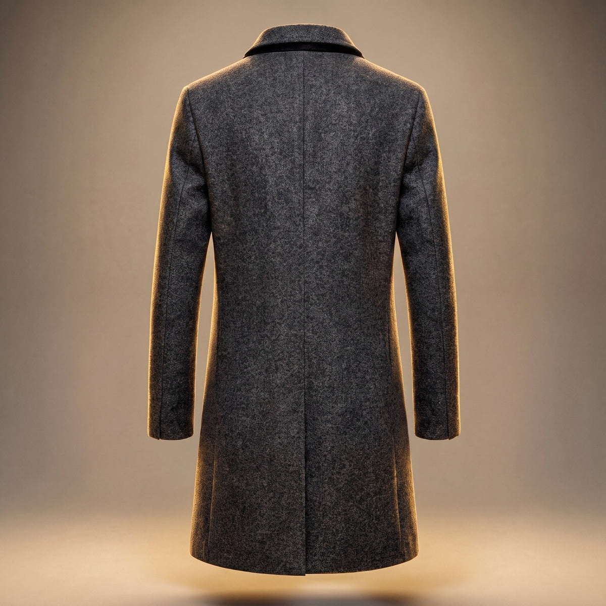 James - Men's Tailored Notch Lapel Longline Overcoat