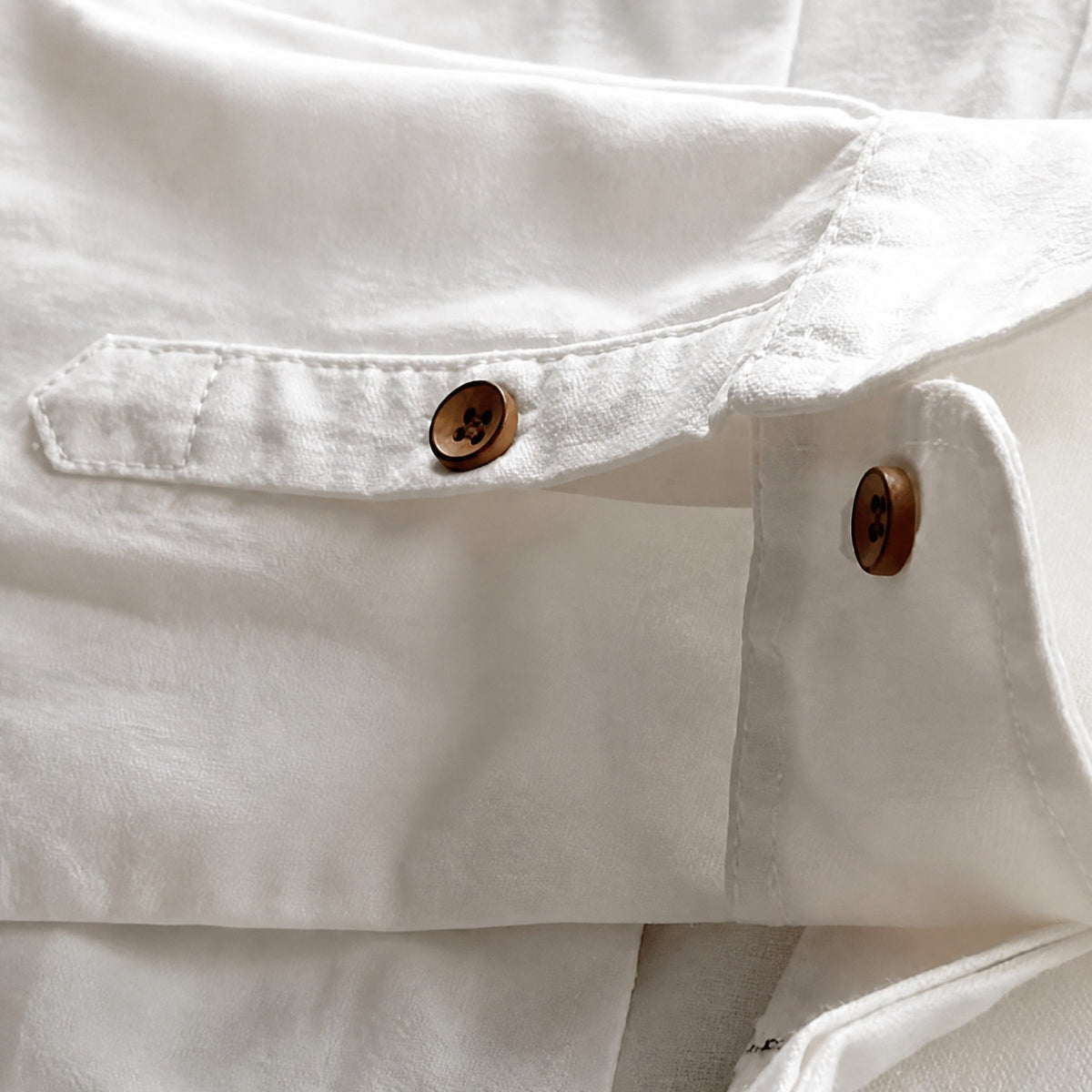 Julian - Men's Stand Collar Button-Down Shirt with Roll-Up Sleeves