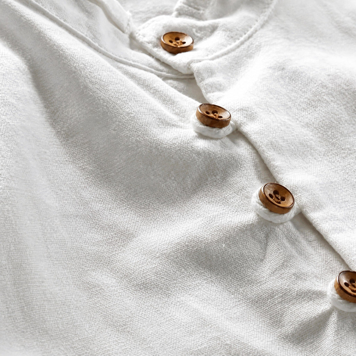 Julian - Men's Stand Collar Button-Down Shirt with Roll-Up Sleeves