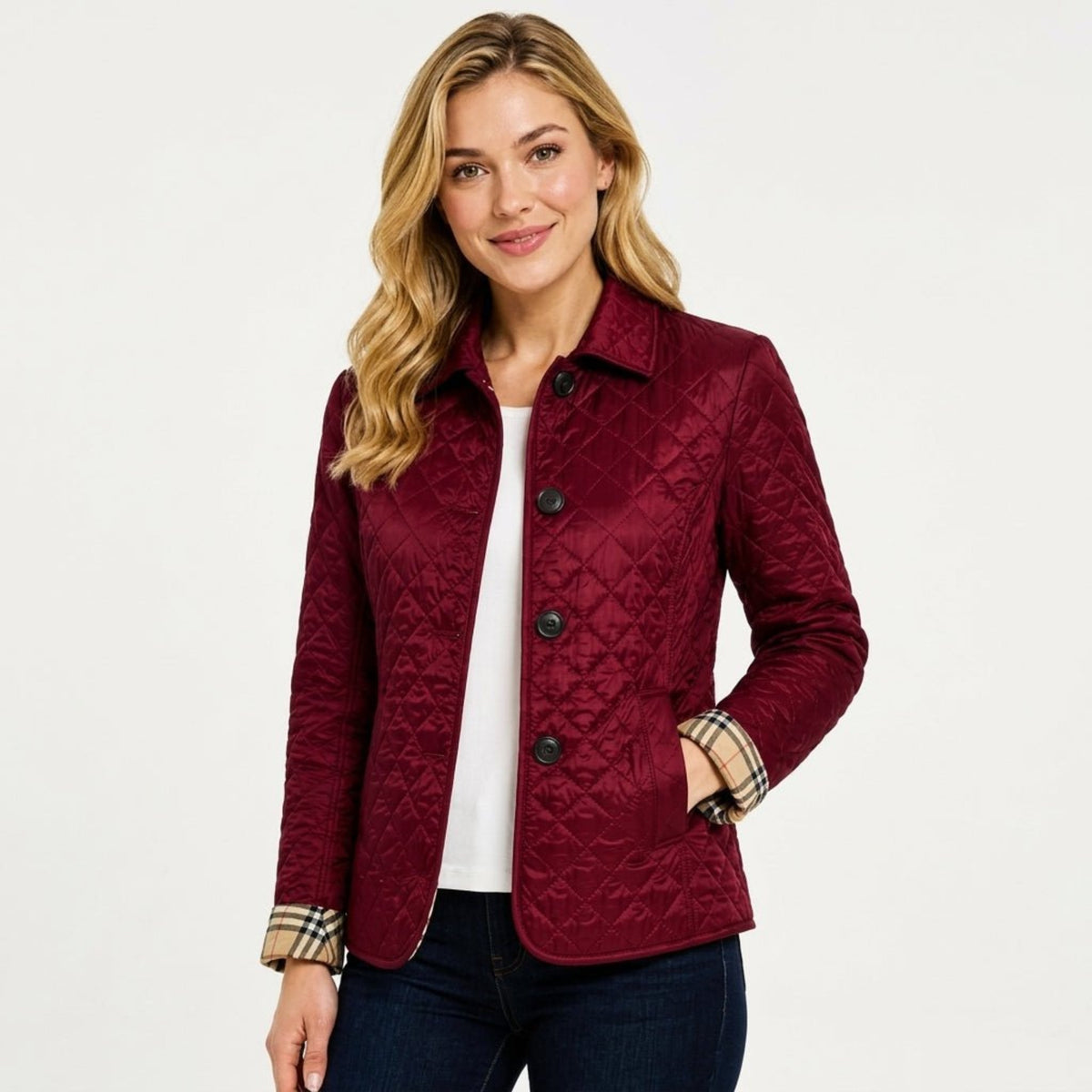 Klara - Women's Quilted Collared Transitional Jacket