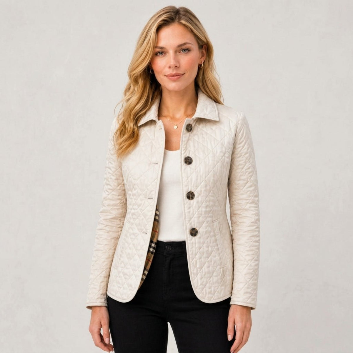 Klara - Women's Quilted Collared Transitional Jacket