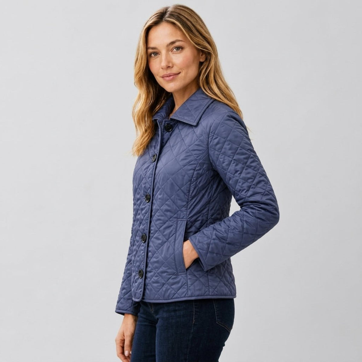 Klara - Women's Quilted Collared Transitional Jacket