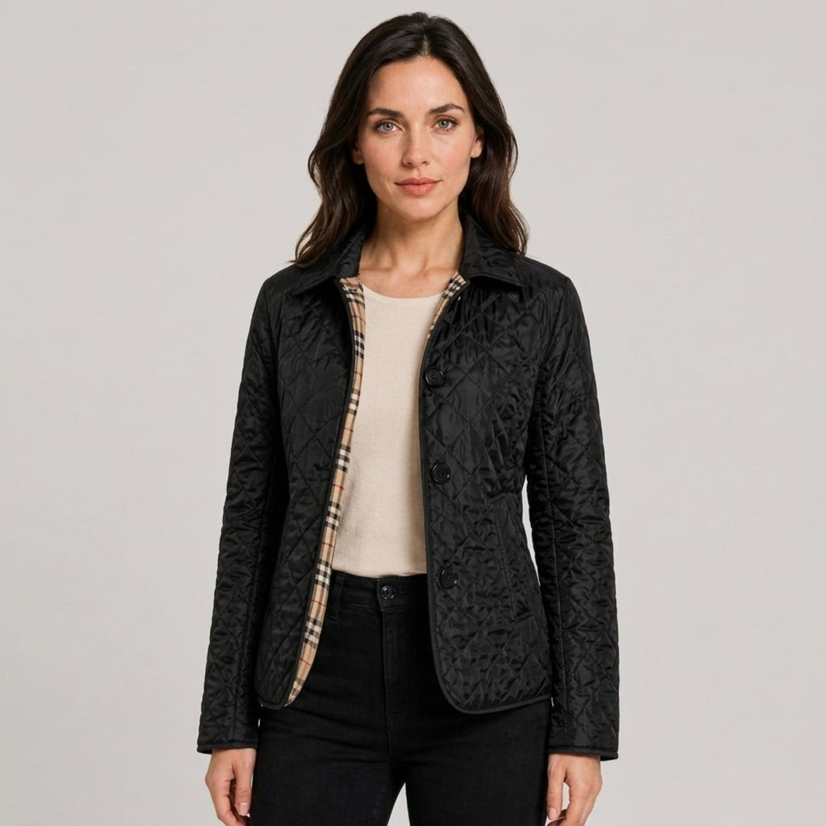 Klara - Women's Quilted Collared Transitional Jacket