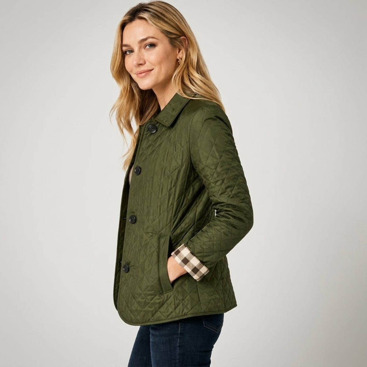 Klara - Women's Quilted Collared Transitional Jacket