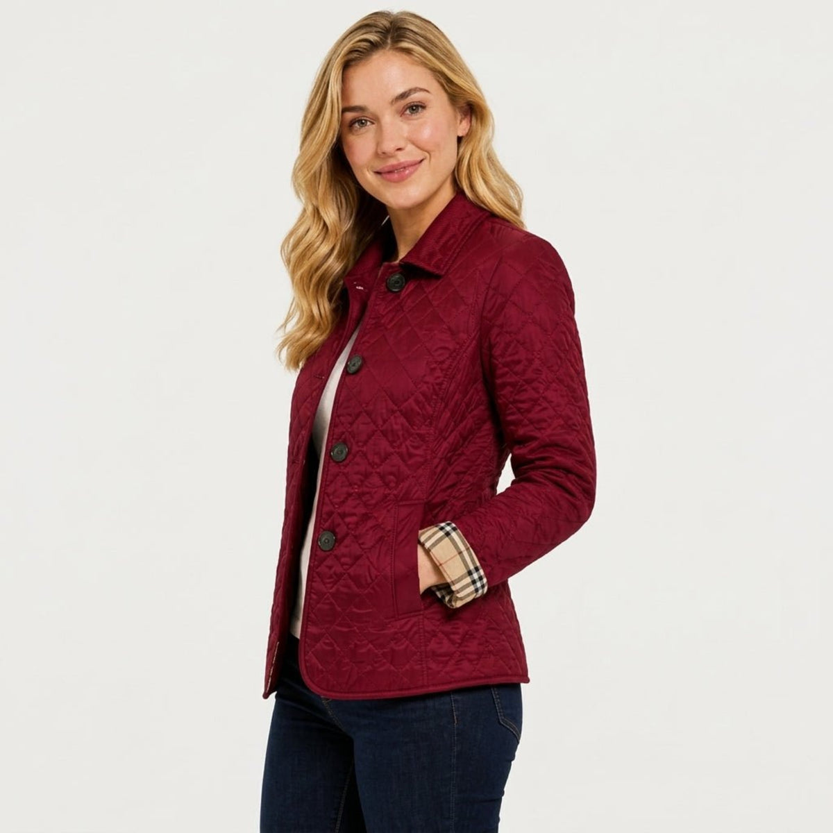 Klara - Women's Quilted Collared Transitional Jacket