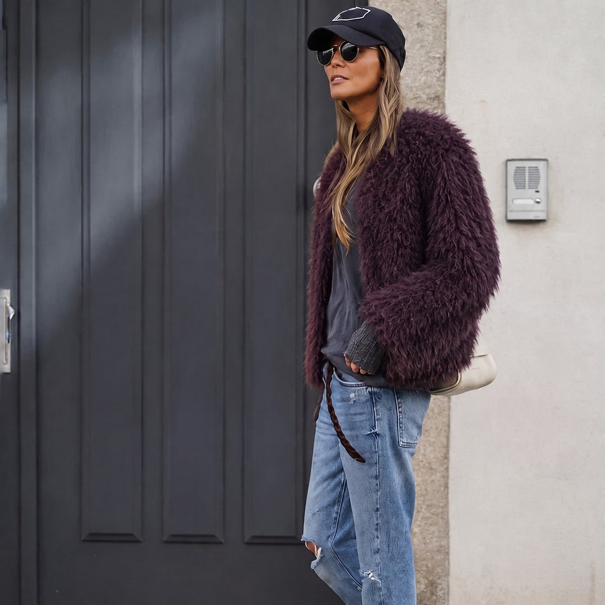 Lillith - Women's Thickened Faux Fur Cropped Jacket