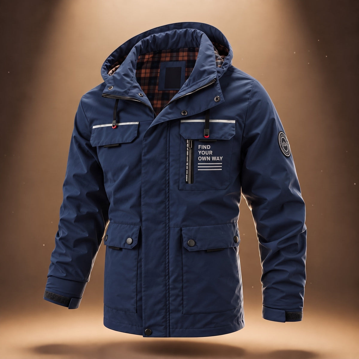 Marcus - Men's Hooded Parka Jacket with Cargo Pockets