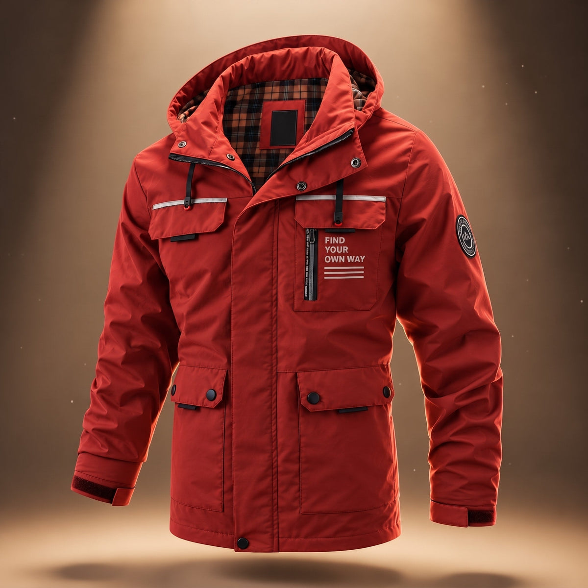 Marcus - Men's Hooded Parka Jacket with Cargo Pockets