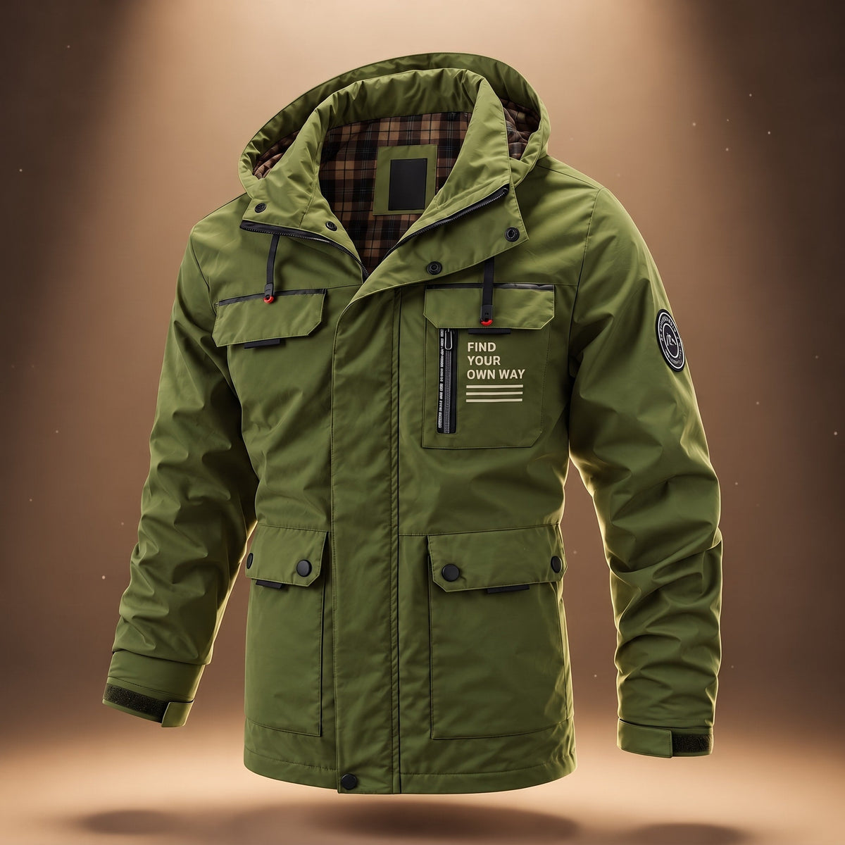 Marcus - Men's Hooded Parka Jacket with Cargo Pockets