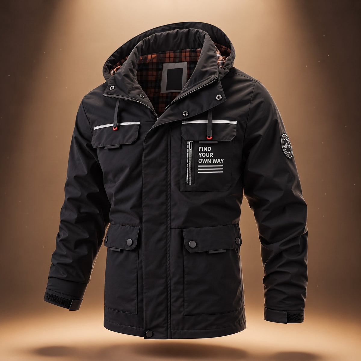Marcus - Men's Hooded Parka Jacket with Cargo Pockets