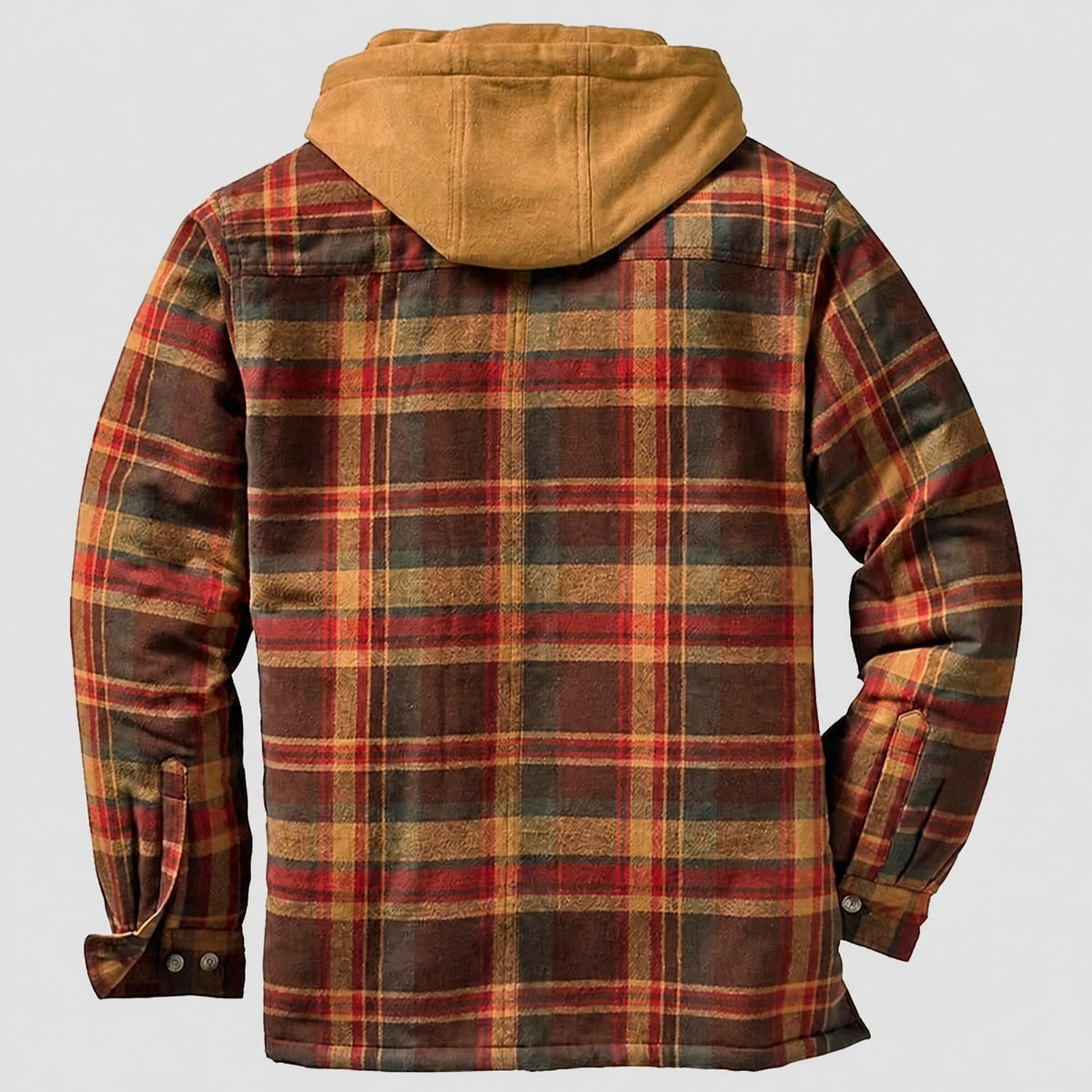 Marcus - Men's Hooded Quilted Check Jacket with Chest Pockets
