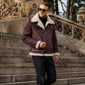 Marcus - Men's Oversized Aviator Jacket with Belted Waist