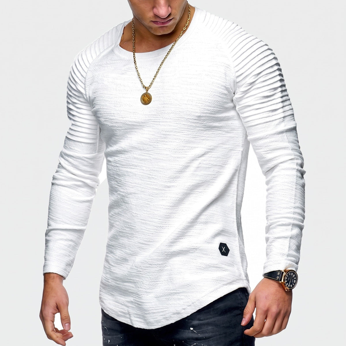 Marcus - Men's Ribbed Raglan Sleeve Sweatshirt