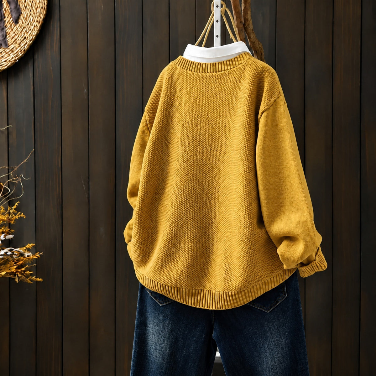 Morgan - Women's Oversized Round Neck Knit Cardigan
