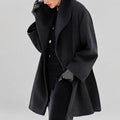 Natalia - Women's Oversized Shawl Collar Longline Coat with Wide Sleeves