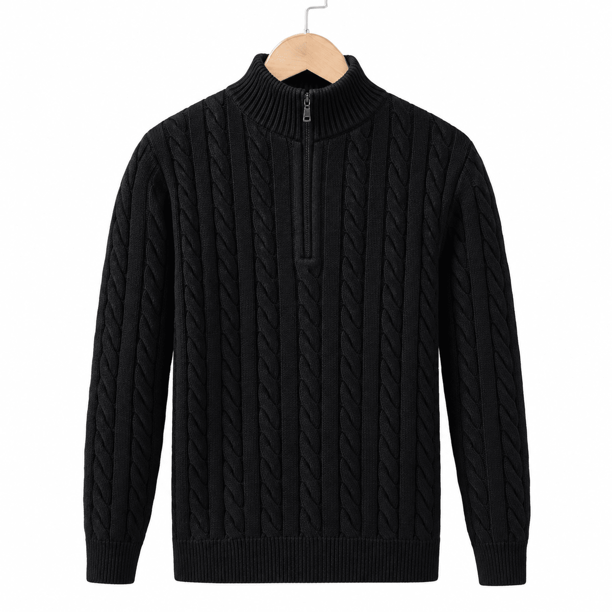 Marcus – Men’s Cable-Knit Quarter-Zip Sweater