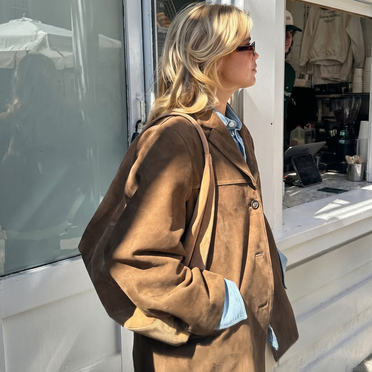 Olivia - Women's Oversized Longline Jacket with Notched Lapel