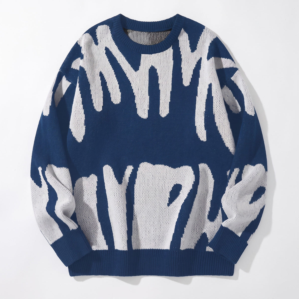 Marcus – Men’s Oversized Crewneck Sweater with Abstract Print