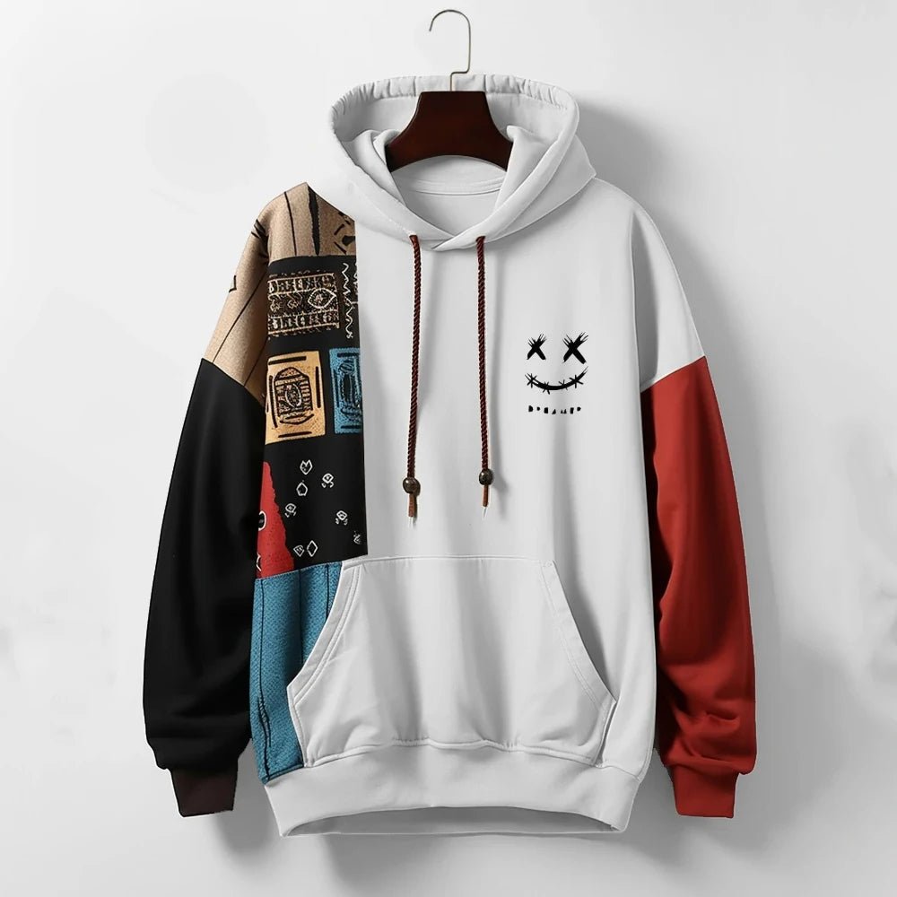 Marcus – Men’s Colorblock Graphic Print Pullover Hoodie