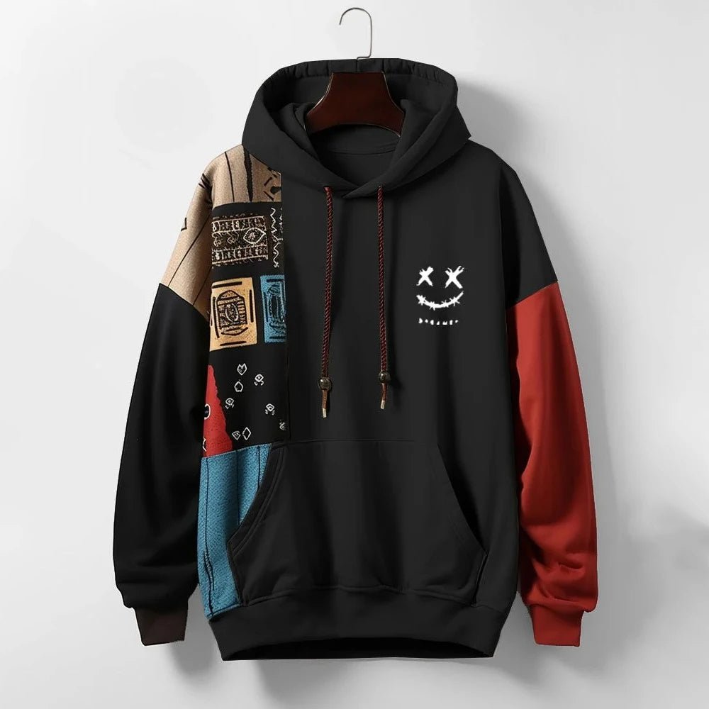Marcus – Men’s Colorblock Graphic Print Pullover Hoodie