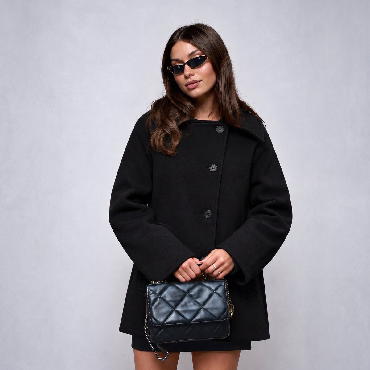 Sophia - Women's Oversized Wool-Blend Coat