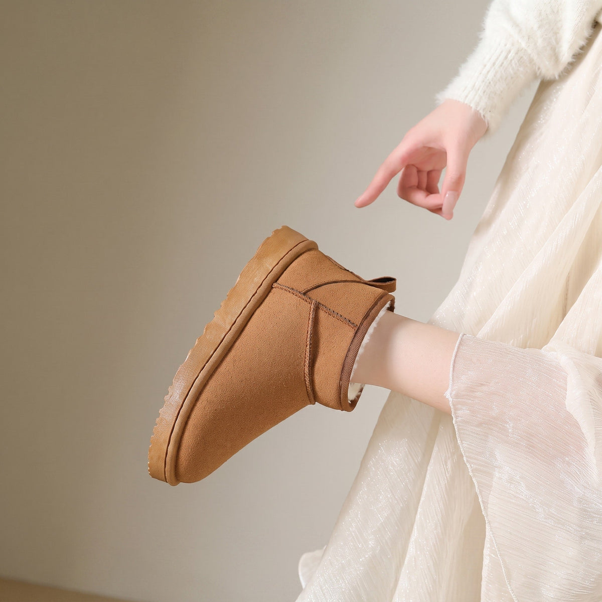 Sophie - Women's Ankle Boots with Faux Fur Lining and Cushioned Sole