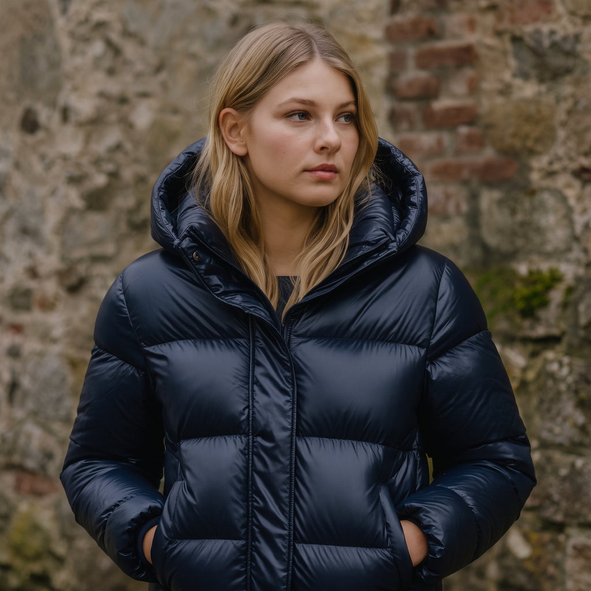 Sophie - Women's Hooded Quilted Puffer Jacket with Zip Closure