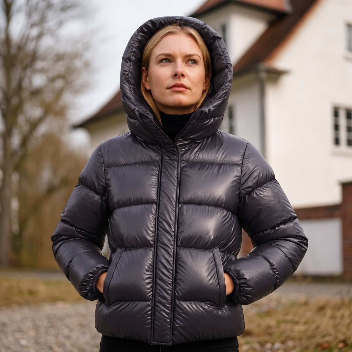 Sophie - Women's Hooded Quilted Puffer Jacket with Zip Closure