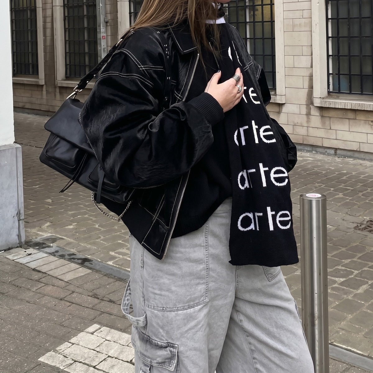 Sophie - Women's Oversized Puff Sleeve Bomber Jacket
